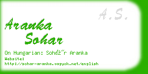 aranka sohar business card